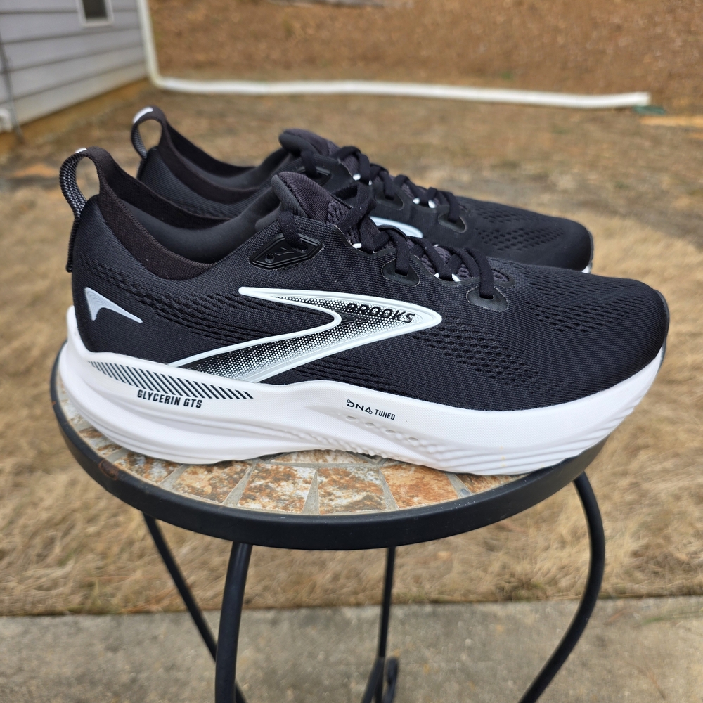 Brooks Glycerin GTS 22 1204351B090 Black Running Shoes Women Size 11 B Worn 1x